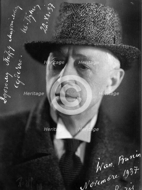 Ivan A Bunin, Russian author, c1937. Artist: Anon
