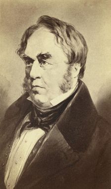 Ivan Andreevich Krylov, head-and-shoulders portrait, facing left, between 1880 and 1886. Creator: Unknown