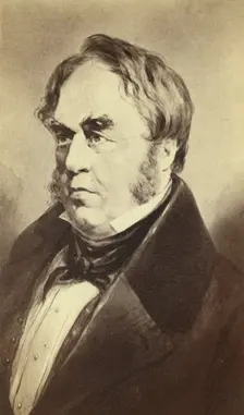 Ivan Andreevich Krylov, head-and-shoulders portrait, facing left, between 1880 and 1886. Creator: Unknown