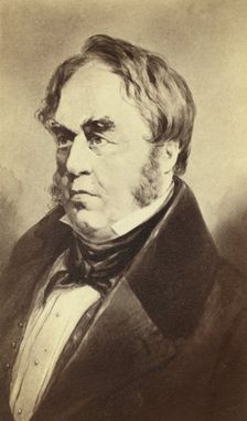 Ivan Andreevich Krylov, head-and-shoulders portrait, facing left, between 1880 and 1886. Creator: Unknown