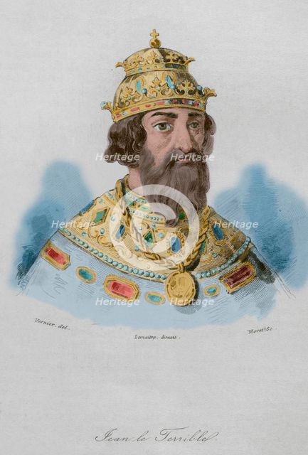 Ivan IV Vasilyevich, (1530-1584), known as Ivan the Terrible, Grand Prince of Moscow…, 1839.  Creator: Augustin François Lemaitre.
