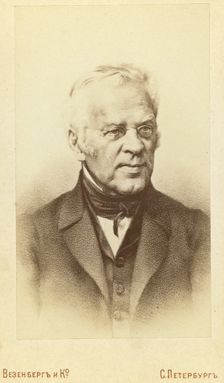 Ivan Ivanovich Lazhechnikov, head-and-shoulders portrait, facing slightly..., between 1880 and 1886. Creator: Unknown