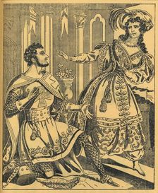 Ivanhoe: Sir Brian de Bois Guilbert & Rebecca 19th century. Artists: JL Marks, Ralph Nevill