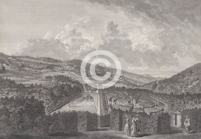 IVe Vue du Parc de Neu-Waldeck prise du Pavillon Chinois vers le Nord, 1782. Creators: Jakob Matthias Schmutzer, Carl Conti, Clemens Kohl, Franz Karl Zoller.