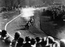 Ivor Creek riding a Norton Model 18, Epping Forest, Essex, February, 1928