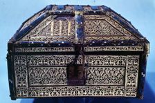 Ivory chest from the Cathedral of Palencia, 1049 - 1050, from the Aben Zeyan workshop in Cuenca. Creator: Unknown