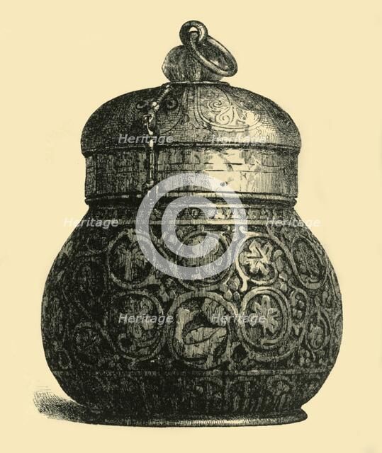 Ivory box, 750- 850 AD, (1881).  Creator: M Sullivan.