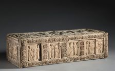Ivory Box with Scenes of Adam and Eve, 1000-1100s. Creator: Unknown