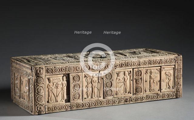 Ivory Box with Scenes of Adam and Eve, 1000-1100s. Creator: Unknown.