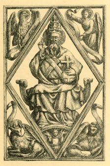 Ivory book cover depicting God the Father, early 15th century, (1881). Creator: J Brooke
