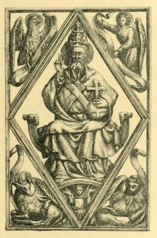 Ivory book cover depicting God the Father, early 15th century, (1881). Creator: J Brooke