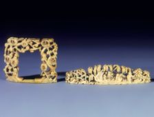 Ivory bird cage fitting, Qing dynasty, China, 1644-1911. Creator: Unknown