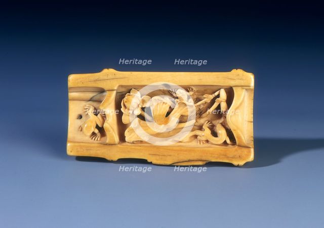 Ivory gambling counter, Qing dynasty, China, 18th century. Creator: Unknown.