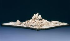 Ivory group of Red Guards with howitzer fording a stream, Cultural Revolution, China, 1967-1976