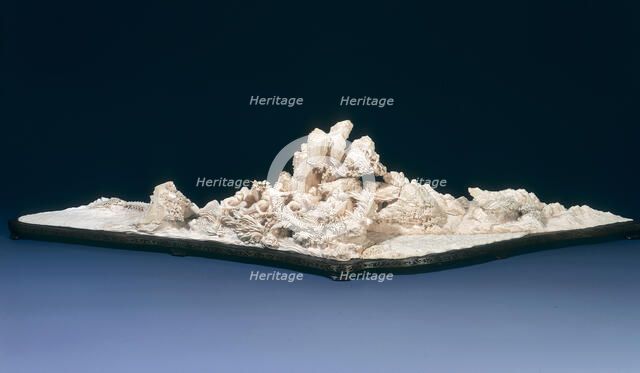 Ivory group of Red Guards with howitzer fording a stream, Cultural Revolution, China, 1967-1976. Artist: Unknown