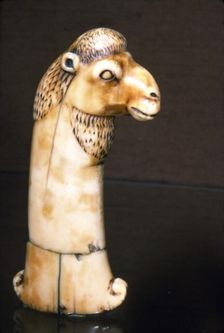 Ivory Dagger Handle of Camel's Head, India, Mughal, 17th century
