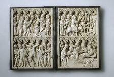 Ivory diptych with scenes from Life of Christ (Property of Queen Jadwiga of Poland), 14th century. Artist: Anonymous