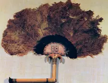 Ivory fan trimmed with ostrich feathers, from the Tomb of Tutankhamun, 14th century BC