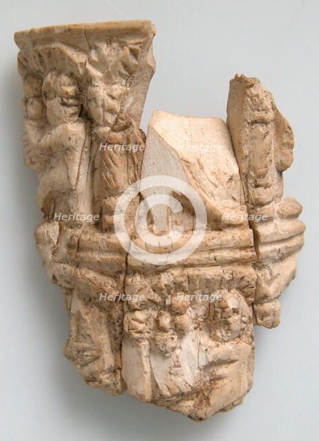 Ivory Fragment with Figures, Coptic, 4th-7th century. Creator: Unknown.