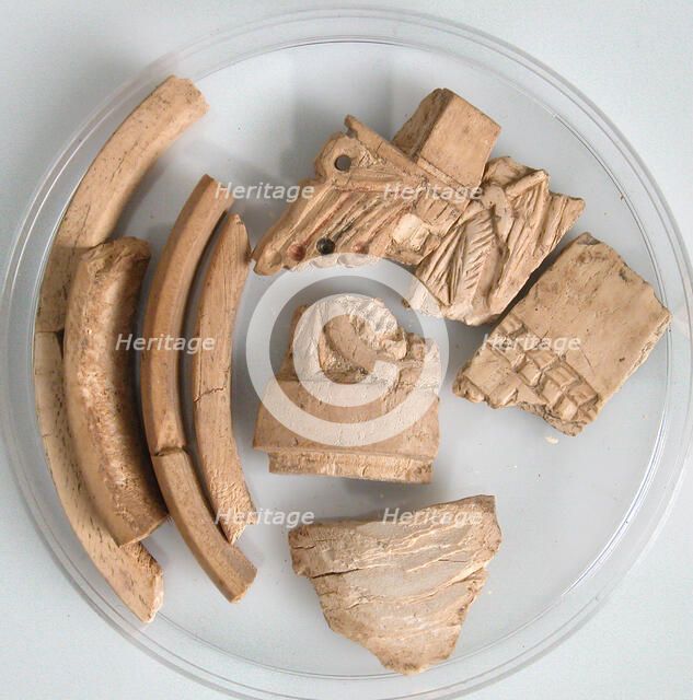 Ivory Fragments, Coptic, 4th-7th century. Creator: Unknown.