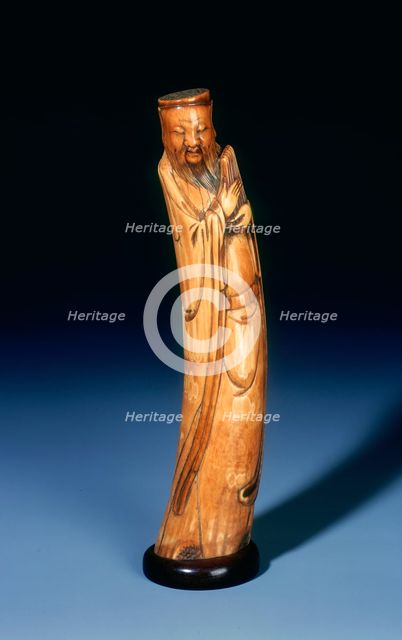 Ivory immortal with reed pipes, late Ming dynasty, China, 1550-1644. Creator: Unknown.