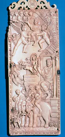 Ivory lead of a diptych showing the apotheosis of an emperor, 2nd century