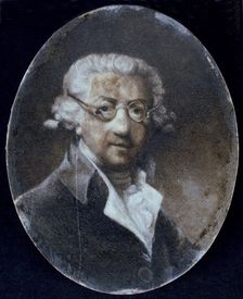 Ivory miniature of Joshua Reynolds, 1792. Creator: Sarah Erskine