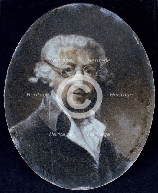 Ivory miniature of Joshua Reynolds, 1792. Creator: Sarah Erskine.