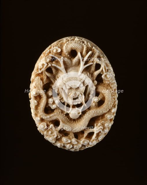 Ivory seal with dragon, 18th century. Artist: Unknown.