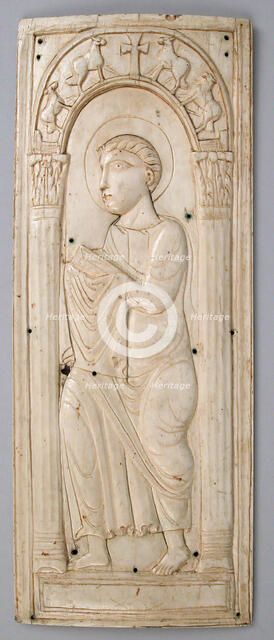 Ivory Plaque with Saint Paul (?), Frankish, 5th-6th century. Creator: Unknown.