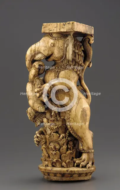 Ivory Throne Leg, Eastern Ganga dynasty, 13th century. Creator: Unknown.
