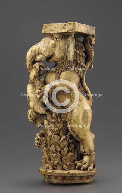Ivory Throne Leg, Eastern Ganga dynasty, 13th century. Creator: Unknown.