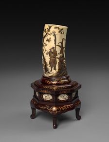 Ivory Tusk Vase, c1800s. Creator: Unknown