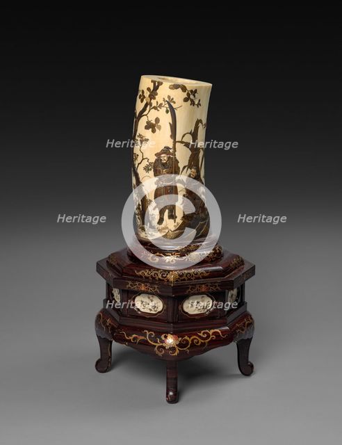 Ivory Tusk Vase, c1800s. Creator: Unknown.