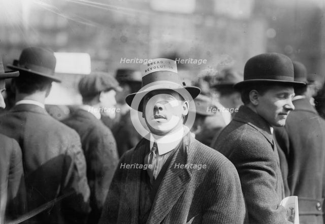 I.W.W. Hat Card, 1914. Creator: Bain News Service.