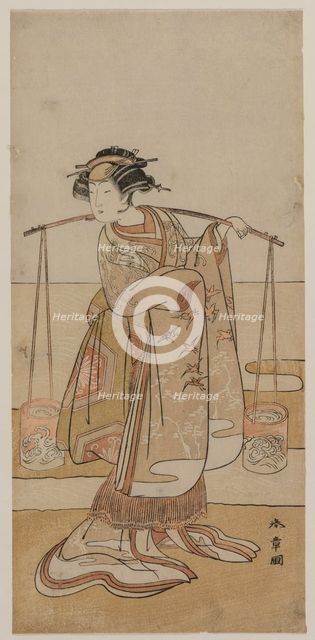 Iwai Hanshiro IV as Murasame or Matsukaze, mid 1770s. Creator: Katsukawa Shunsho (Japanese, 1726-1792).