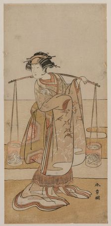 Iwai Hanshiro IV as Murasame or Matsukaze, mid 1770s. Creator: Katsukawa Shunsho (Japanese, 1726-1792)