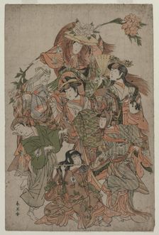 Iwai Hanshiro IV in a Dance of Seven Changes, c. 1793 or 1794. Creator: Katsukawa Shunei (Japanese, 1762-1819)