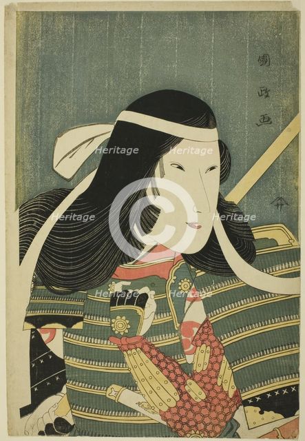 Iwai Kumesaburo in the Role of Lady Tomoe, 1797. Creator: Utagawa Kunimasa.