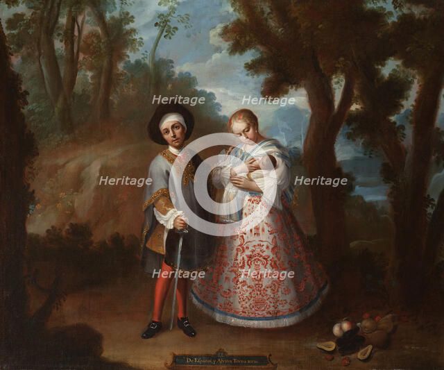 IX. From Spaniard and Albino, Return Backwards (De español y albina, torna atrás), c1760. Creator: Juan Patricio Morlete Ruiz.