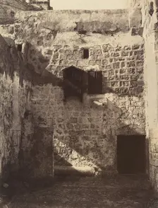 IXe Station. Jésus tombe pour la troisième fois. Le fut de colonne qui se trouve ..., 1860 or later. Creator: Louis de Clercq