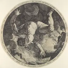 Ixion, from The Four Disgracers, 1588., 1588. Creator: Hendrik Goltzius