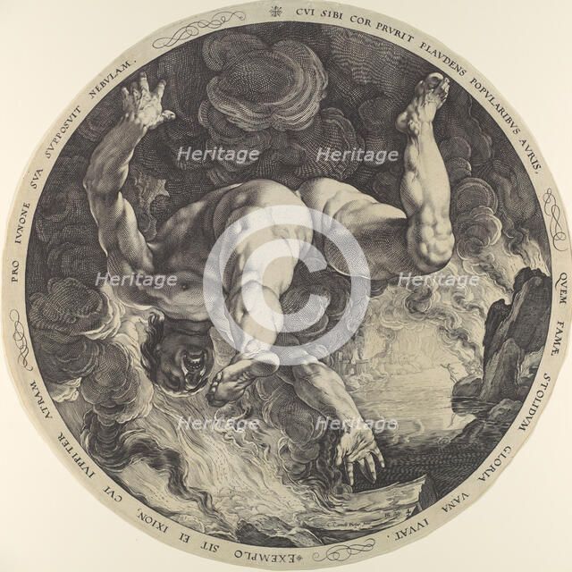 Ixion, from The Four Disgracers, 1588., 1588. Creator: Hendrik Goltzius.