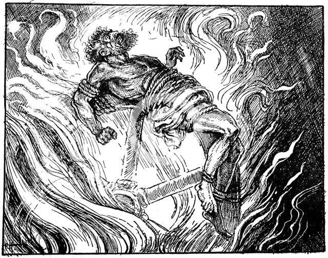 Ixion on the wheel, 1925.  Creator: Unknown.