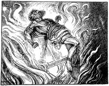 Ixion on the wheel, 1925. Creator: Unknown