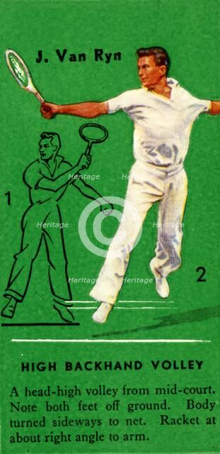 'J. Van Ryn - High Backhand Volley', c1935. Creator: Unknown.