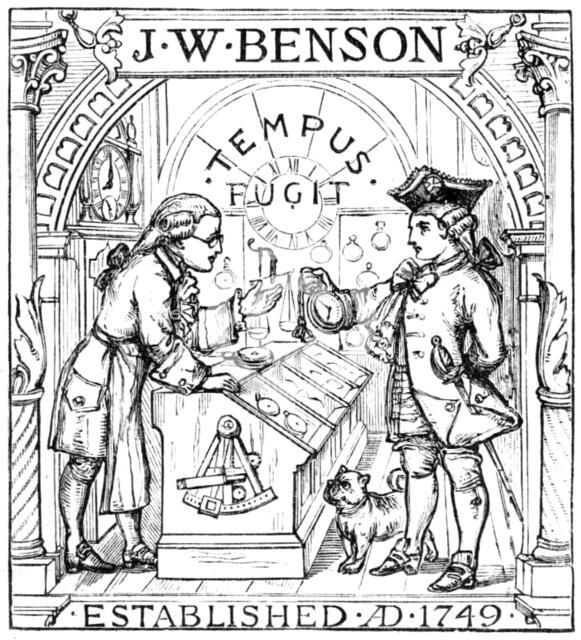 J. W. Benson Watchmakers, 1883. Creator: Unknown.