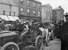 J.W. Stocks in Napier at Athy during 1903 Gordon Bennett race. Creator: Unknown