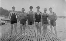 J.A. Zimrock, G. Hager, Rex Cropsey, C. Ash, H. Knecht, J.C. Wheatley, 1913. Creator: Bain News Service