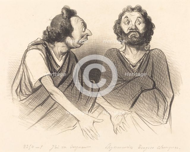 J'ai vu Seigneur... votre malheureux fils..., 1841. Creator: Honore Daumier.